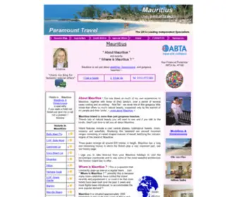 Paramount-Travel.co.uk(About Mauritius) Screenshot