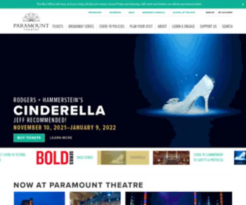 Paramountarts.com(Paramount Theatre) Screenshot