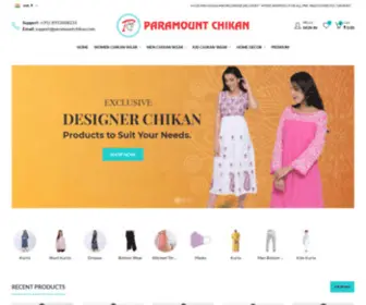 Paramountchikan.com(Buy Chikankari Kurtas and Kurtis Online) Screenshot