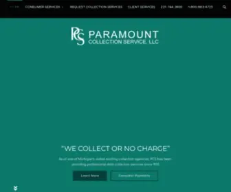 Paramountcollect.com(Paramount Collection Service) Screenshot