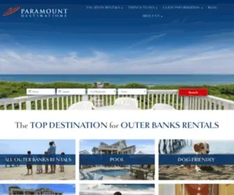 Paramountdestinations.com(Outer Banks Vacation Rentals) Screenshot