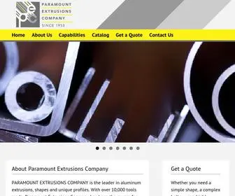 Paramountextrusions.com(PARAMOUNT EXTRUSIONS COMPANY) Screenshot