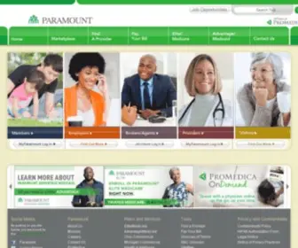 Paramounthealthcare.com(Paramount Health Care) Screenshot