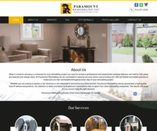 Paramounthi.com(Paramount Remodeling Inc) Screenshot
