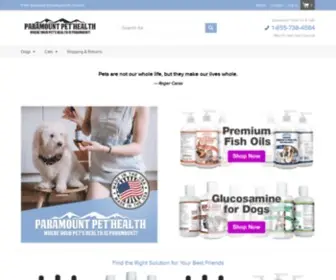 Paramountpethealth.com(Paramount Pet Health) Screenshot