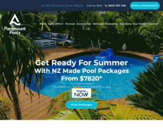 Paramountpools.co.nz(Paramount Pools) Screenshot