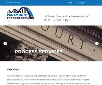 Paramountprocessservers.com(Paramount Process Servers) Screenshot