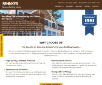 Paramusbuildingsupply.com(Behnke's Paramus Building Supply) Screenshot