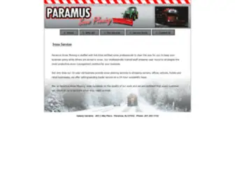 Paramussnowplowing.com(Snow Plowing) Screenshot