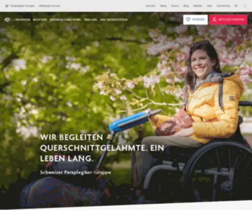 Paranet.ch(Schweizer Paraplegiker) Screenshot