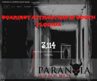Paranoiamiami.com(PARANOIA HORROR MAZE MIAMI) Screenshot