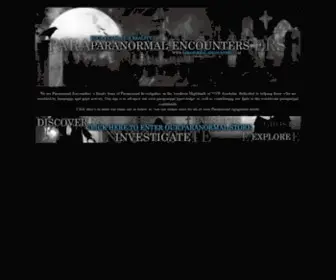 Paranormal-Encounters.com(Paranormal Encounters) Screenshot