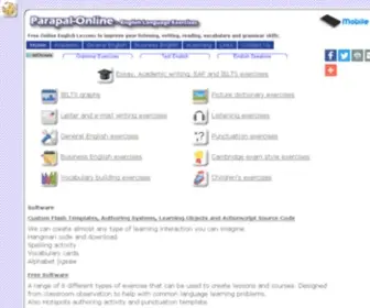 Parapal-Online.co.uk(Free online English lessons) Screenshot