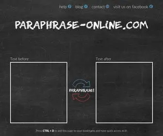 Paraphrase-Online.com(Paraphrase Online) Screenshot