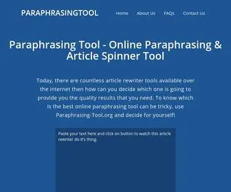 Paraphrasing-Tool.org(Paraphrasing tool lets you rewrite your content in 3 simple steps) Screenshot