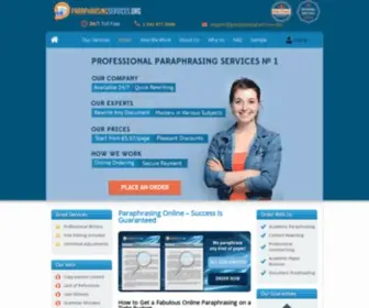 Paraphrasingservices.org(Expert Paraphrasing Website) Screenshot
