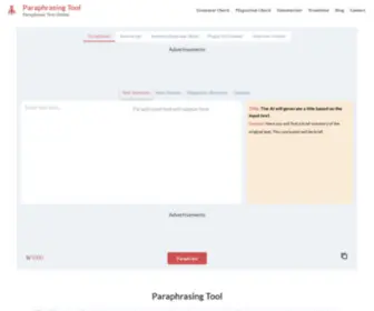 Paraphrasingtool.ai(Paraphrasing Tool) Screenshot