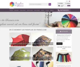 Parapluie-DE-France.com(Vente de Parapluies et mini parapluies pliants homme et femme Français) Screenshot