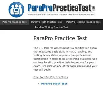 Parapropracticetest.com(ParaPro Practice Test) Screenshot