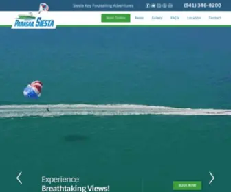 Parasailsiesta.com(Parasailing Siesta Key) Screenshot