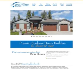 Parashomes.com(Spokane Home Builders) Screenshot