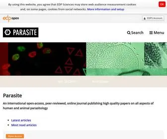 Parasite-Journal.org(Parasite international open) Screenshot