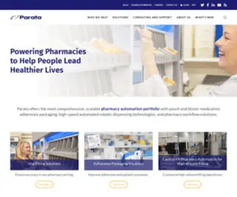 Parata.com(Pharmacy Automation Solutions) Screenshot