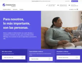 Paravida.com(Paravida Healthcare) Screenshot