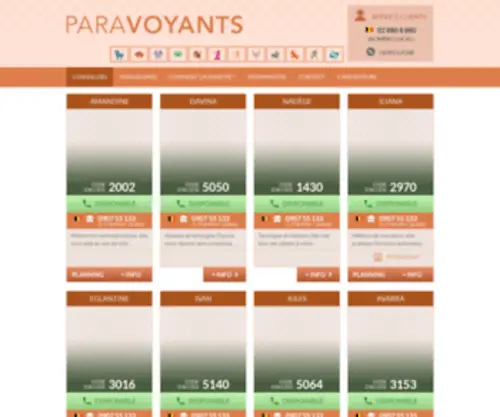 Paravoyants.com(Médiums) Screenshot