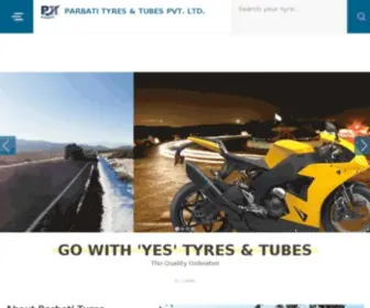 Parbatityres.com(Automobile tubes and Tyre manufacturing company with Brand YES) Screenshot