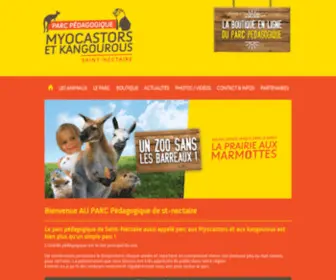 Parc-Pedagogique-Saintnectaire.fr(Parc pédagogique Myocastors et Kangourous) Screenshot