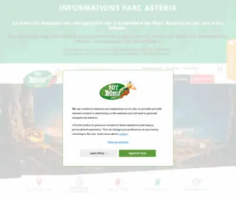 Parcasterix.com(Parc Astérix) Screenshot