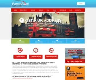 Parcelflow.co.uk(UK Shipping Address and Depot) Screenshot