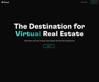 Parcel.so(The Destination for Virtual Real Estate) Screenshot