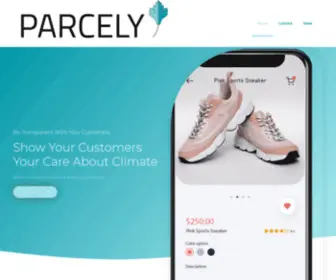 Parcely.ca(Reducing the eCommerce Climate Impact) Screenshot