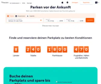 Parclick.de(Stadtzentrum, Flughafen, Bahnhof und Strandparkplätze) Screenshot
