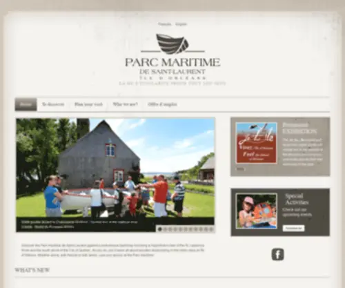 Parcmaritime.ca(Parc maritime de Saint) Screenshot