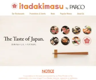 Parcoitadakimasu.com(Best selection of authentic Japanese food in Singapore) Screenshot