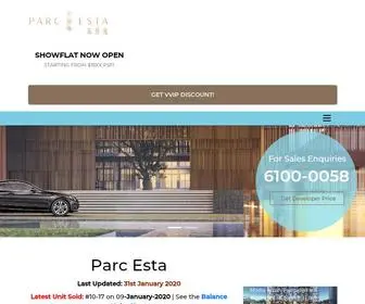 Parcsestamcl.com(Parc Esta New Condo by MCL @ EunosSingapore) Screenshot