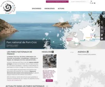 Parcsnationaux-FR.com(Parcs nationaux de France site officiel) Screenshot