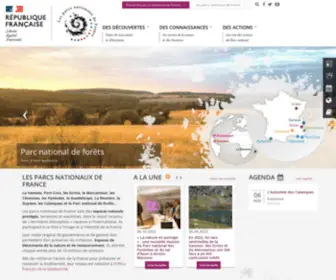 Parcsnationaux.fr(Parcs nationaux de France site officiel) Screenshot