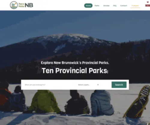 Parcsnbparks.info(Explore New Brunswick's Provincial Parks) Screenshot