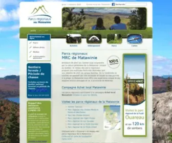 Parcsregionaux.org(Parcs régionaux de la Matawinie et Sentier national) Screenshot