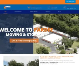 Pardeestorage.com(Pardee Moving &amp; Storage) Screenshot