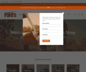 Pards.com(Pard's Western Shop Inc) Screenshot