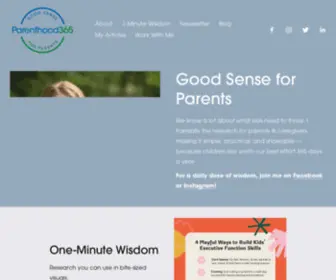 Parenthood365.com(Good Sense for Parents) Screenshot