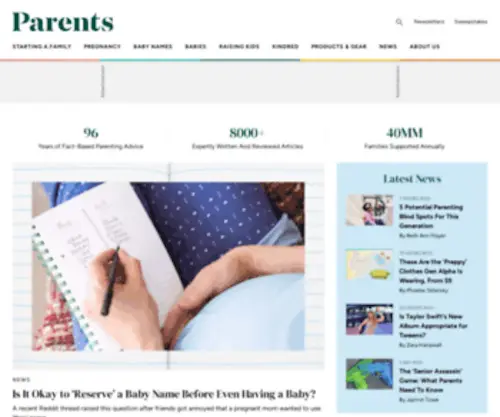 Parenting.com(Trusted Parenting Information for Raising the Future) Screenshot