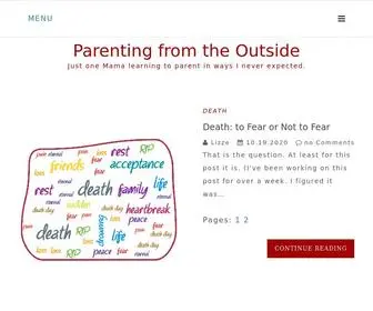 Parentingfromtheoutside.com(Just one Mama learning to parent in ways I never expected) Screenshot