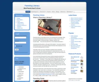 Parentingliteracy.com(WordPress) Screenshot