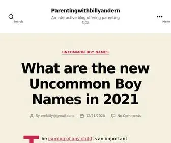 Parentingwithbillyandern.com(An interactive blog) Screenshot